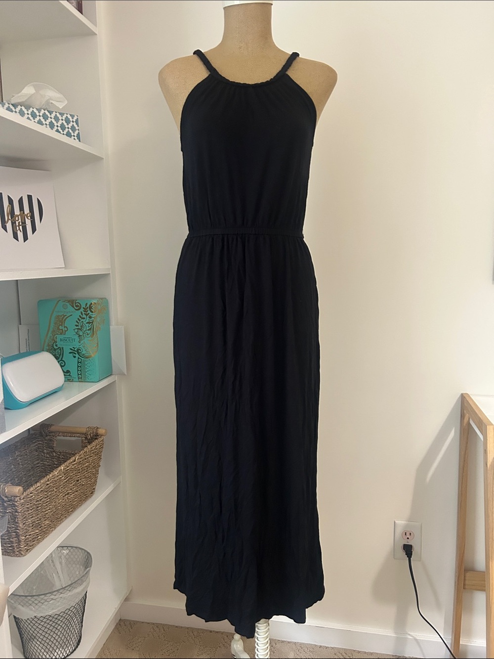 Joe Fresh Black Halter Maxi Dress